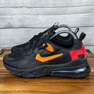 Nike Air Max 270 React Black Magma Orange Sneaker CV9638-001 Men’s Shoe Size 7